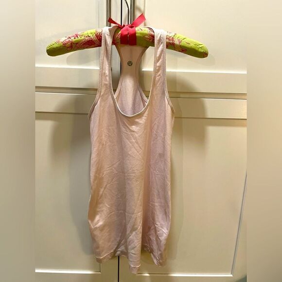 Lululemon Womens Light Pink Active Fitness Racerback Sleeveless Tank Sz 2 - Picture 1 of 2